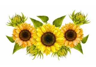 水彩向日葵图片