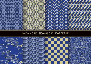 几何抽象复古日式背景底纹图片