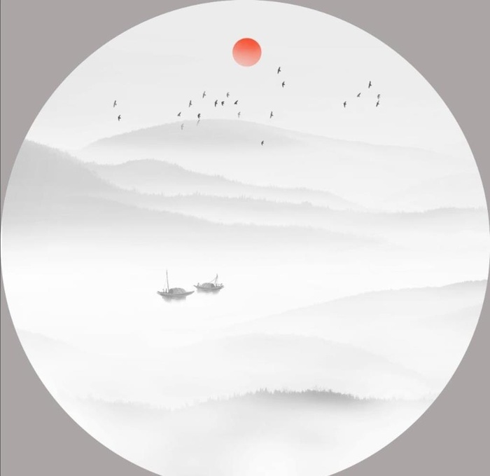 水墨山水图片(9000x9000)psd模版下载