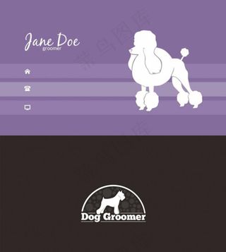 宠物店个性时尚名片图片