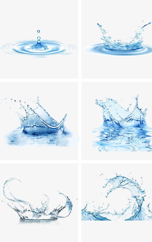 水花图片(500x1000)psd模版下载