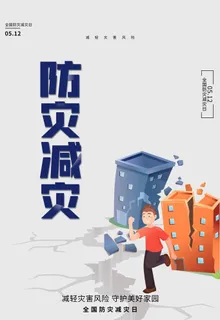 全国防灾减灾日公益宣传海报图片