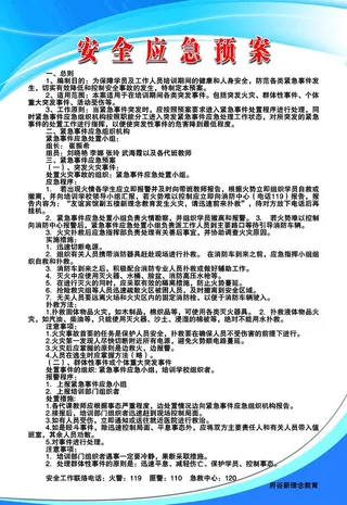 新理念教育安全应急预案图片