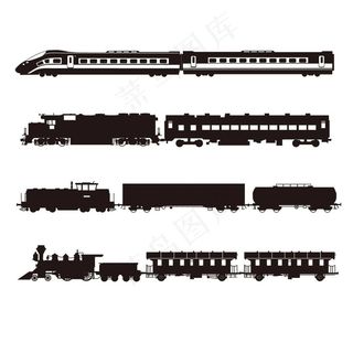 火车剪影图片
