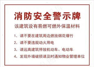 消防安全警示牌图片