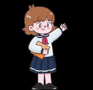 卡通中学生初中生手绘人物图片