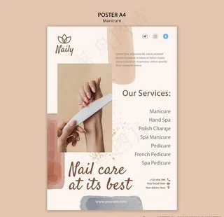 美甲海报图片