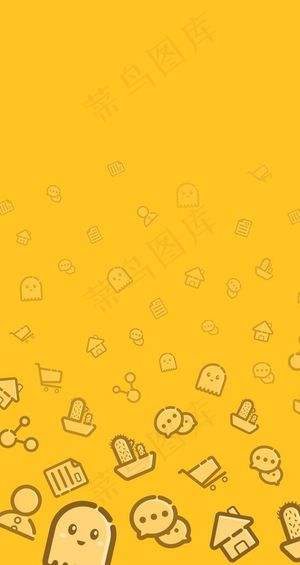 黄色卡通背景图片