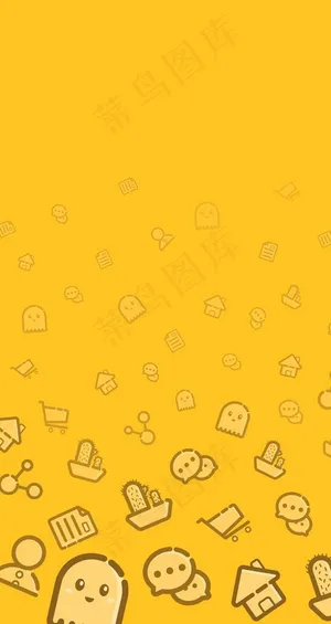 黄色卡通背景图片