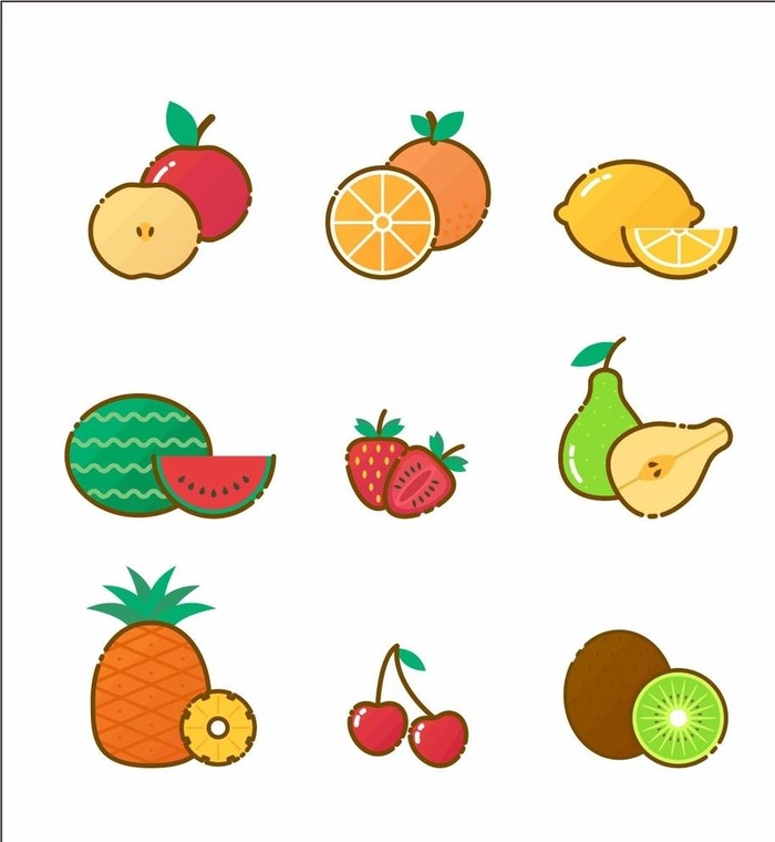 水果图标矢量图图片
