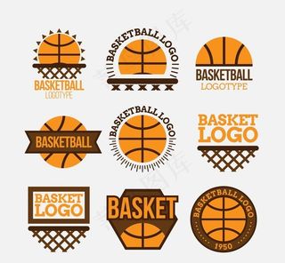 创意篮球标志图片