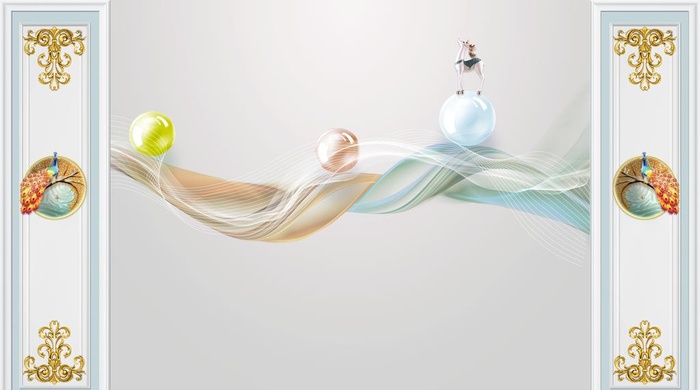 飘丝麋鹿背景图片