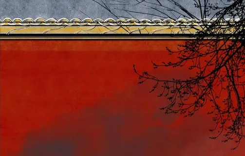 城墙故宫传统国风插画卡通背景图片