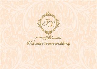 香槟色婚礼签到图片