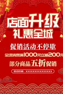 店面升级海报图片