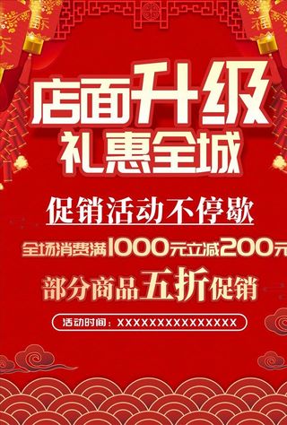 店面升级海报图片