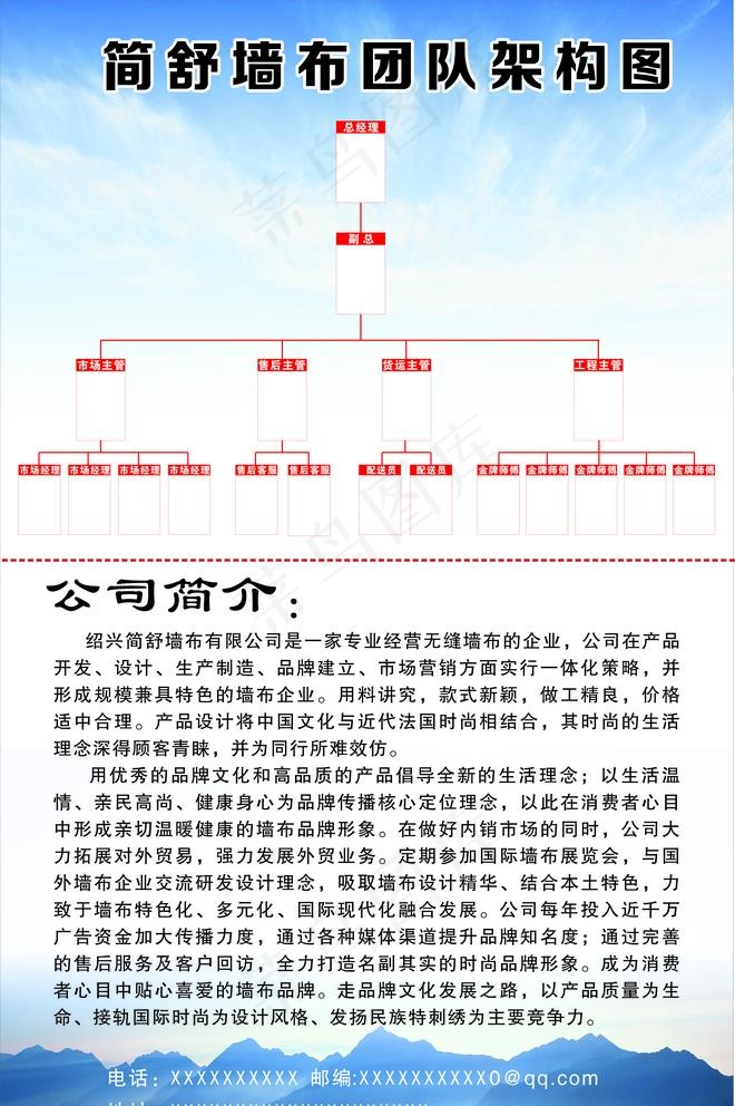 团队架构图图片(210X297)cdr矢量模版下载