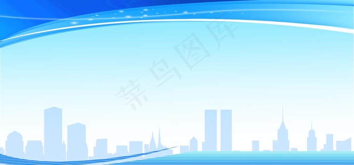蓝色城市背景图片psd模版下载