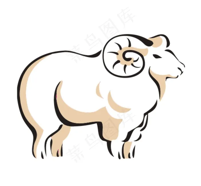 羊矢量插画图片cdr矢量模版下载