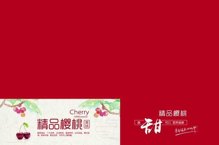 樱桃包装平面图图片