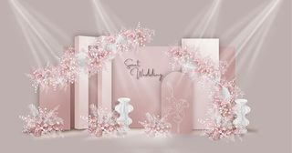 粉色婚礼效果图图片