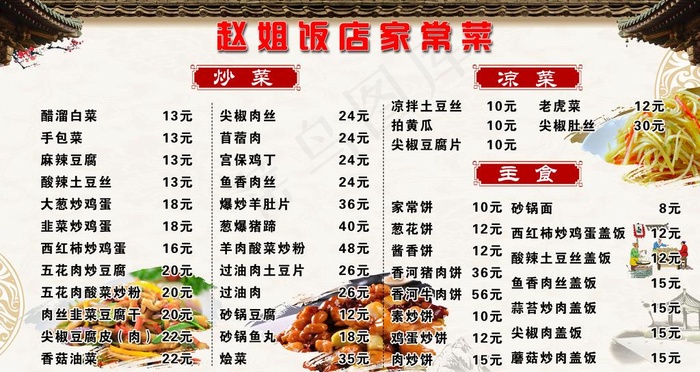 菜单图片psd模版下载