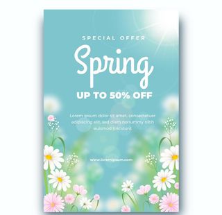 春天小清新海报图片