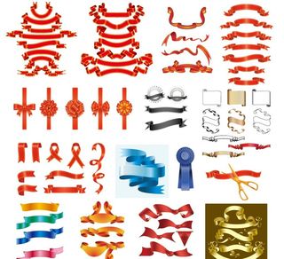 节庆彩带标签图片