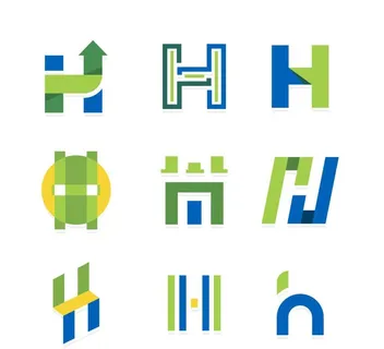 9款创意大写字母h标志矢量图图片