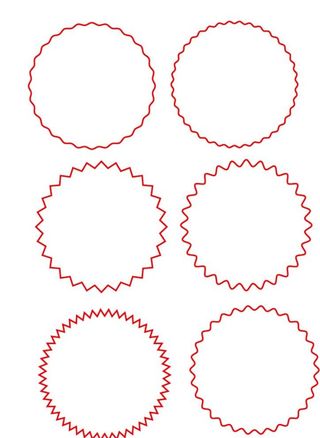 各种波浪圆框图片