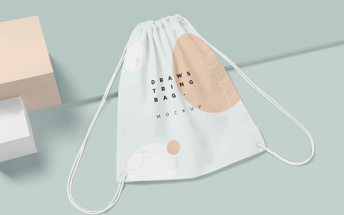 中型背包抽绳袋书包袋子样机图片