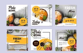 美食海报矢量图片