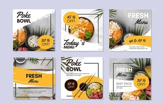 美食海报矢量图片