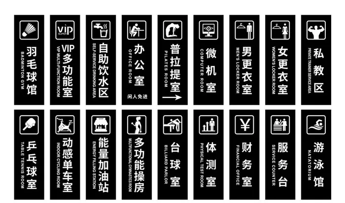 健身房门牌发光灯箱图片