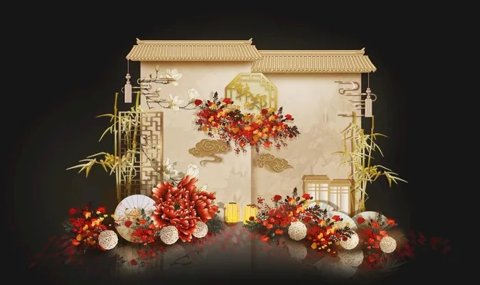 新中式婚礼迎宾区图片(2880x1800)psd模版下载