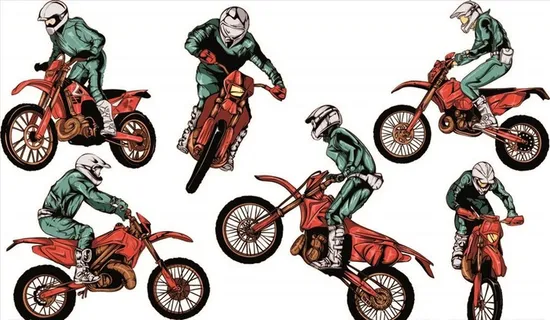 卡通摩托车图片