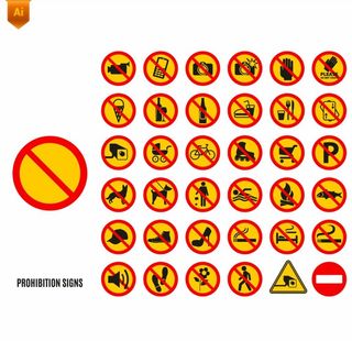 公共标识禁止标识图片