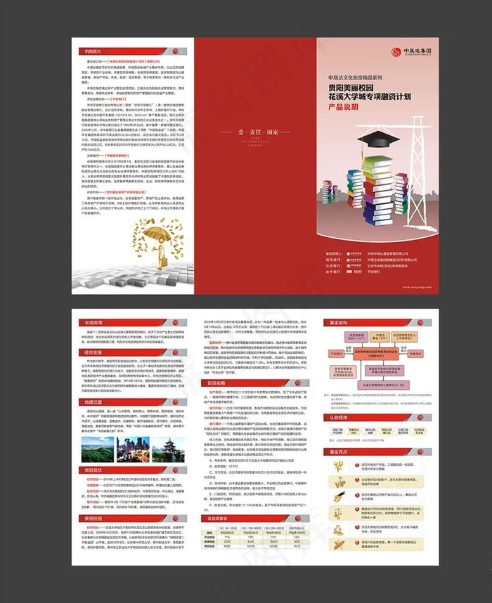 投资理财三折页图片cdr矢量模版下载