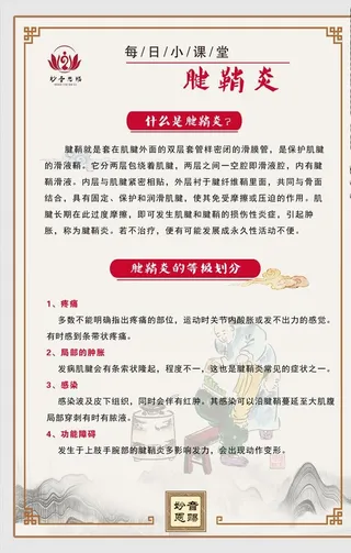 腱鞘炎等级划分图片