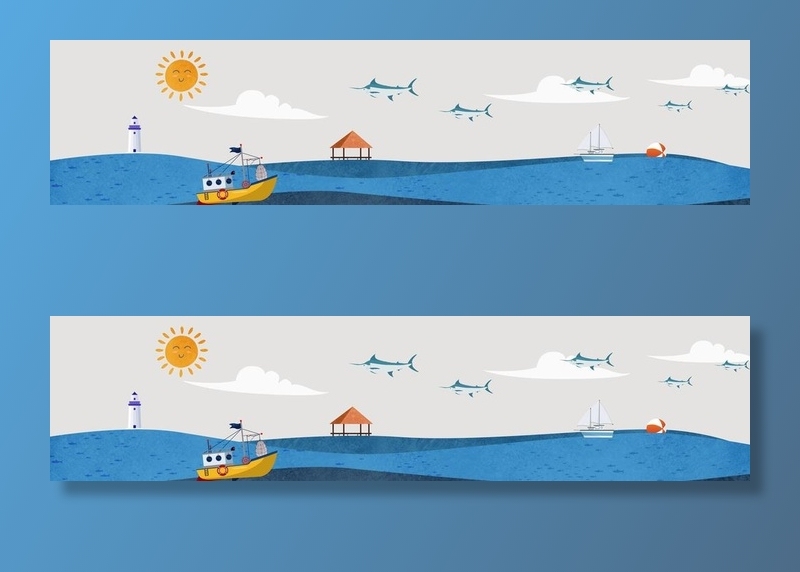 卡通装饰画壁画图片(8858x2362)psd模版下载