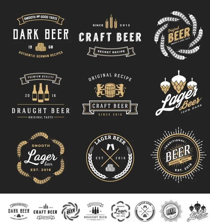 啤酒标签图片eps,ai矢量模版下载