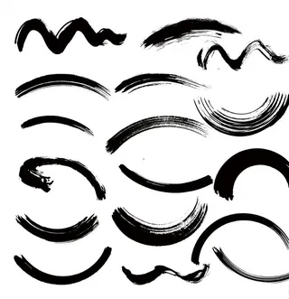 水墨毛笔笔触图片