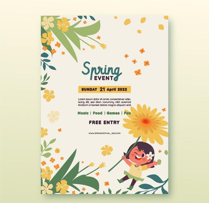 春季促销花卉海报图片