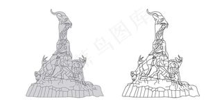 广东地标广州五羊石雕五羊石像图片