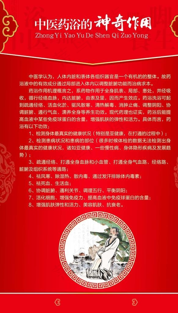 高清古典中医养生易拉宝图片(3402x5669)psd模版下载