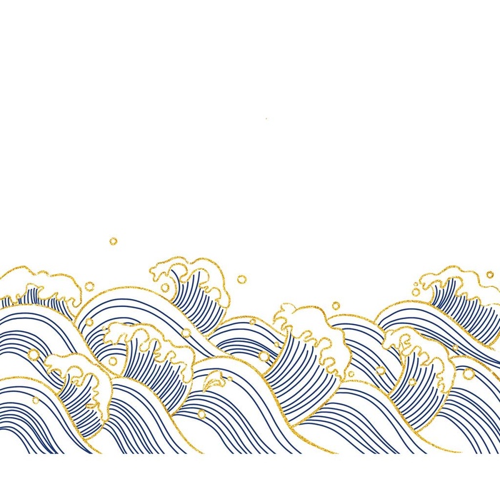 海浪纹 中国风元素 手绘浪花 图片