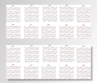 2021-2030年日历年历台图片