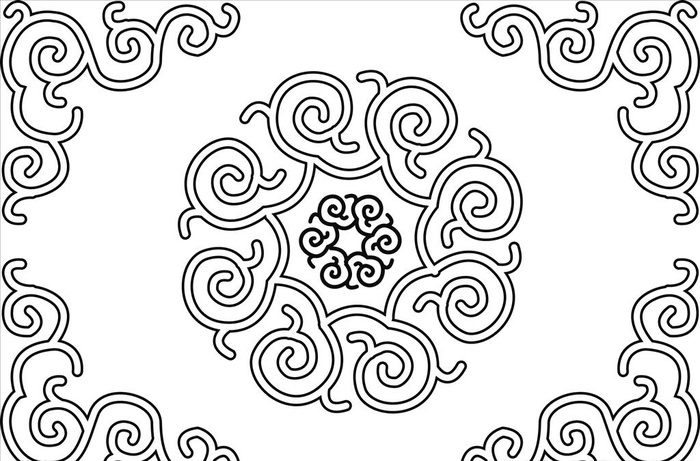 蒙古图案 蒙古元素 蒙古边框图片