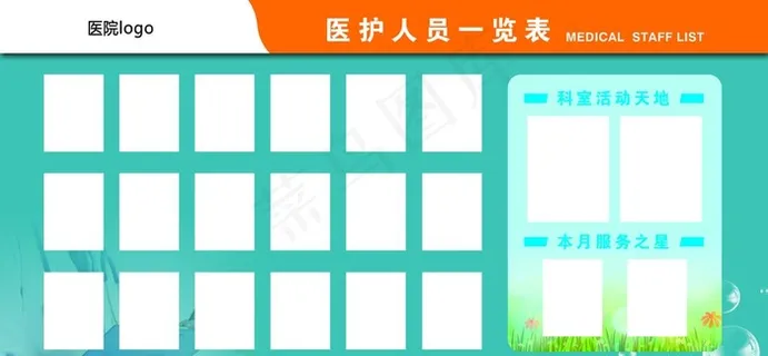 医护人员一览表图片