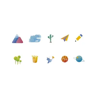 各种山石动物图标图片